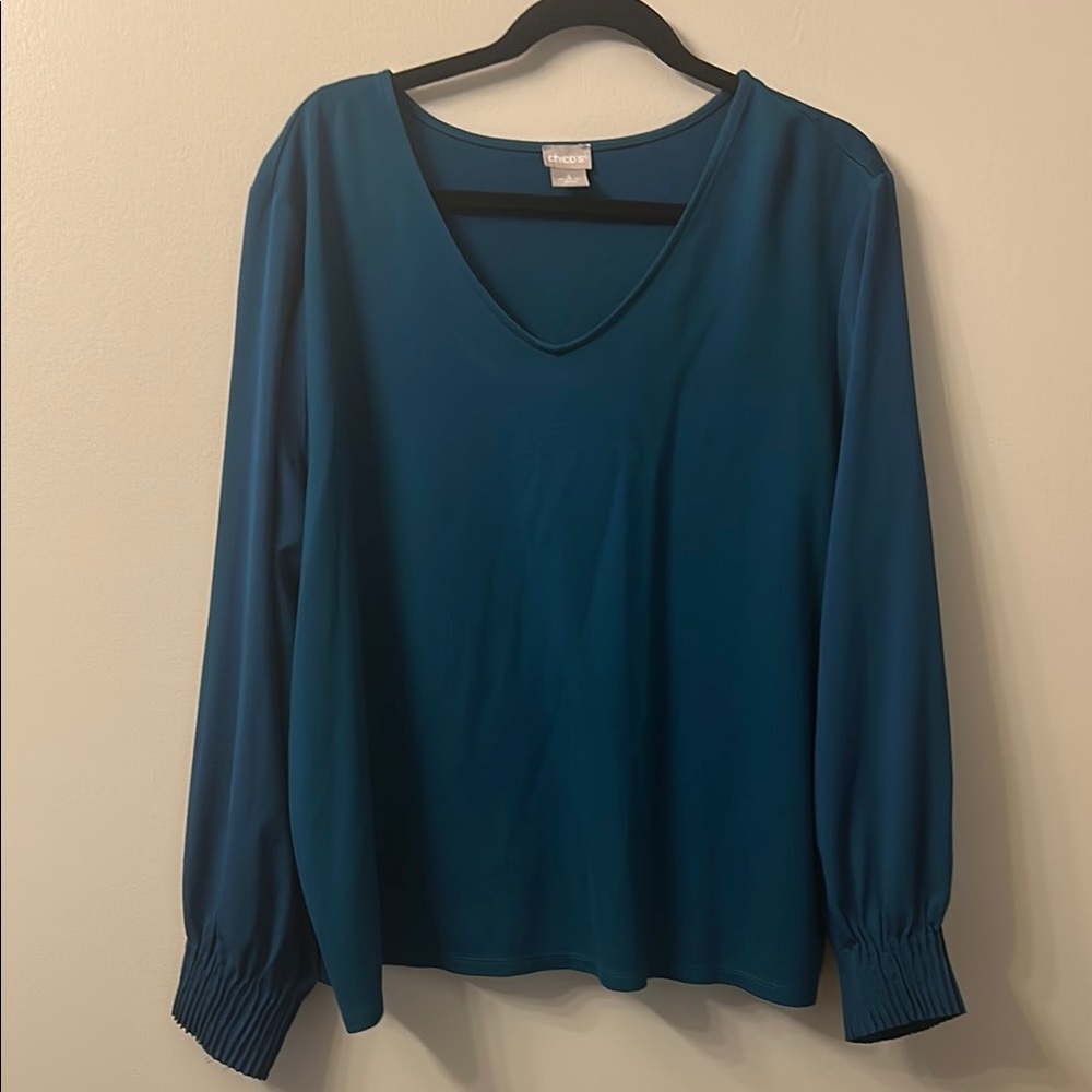 Chico's Blue Relaxed Blouse